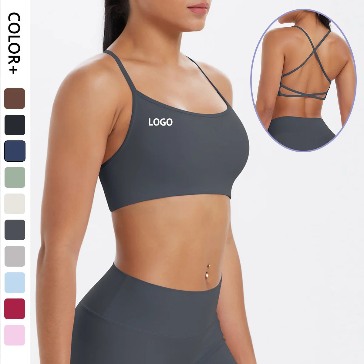 High Support Shockproof Sports Bra Padded Gym Athletic Bra Women Fitness Workout Top Breathable Yoga Bra