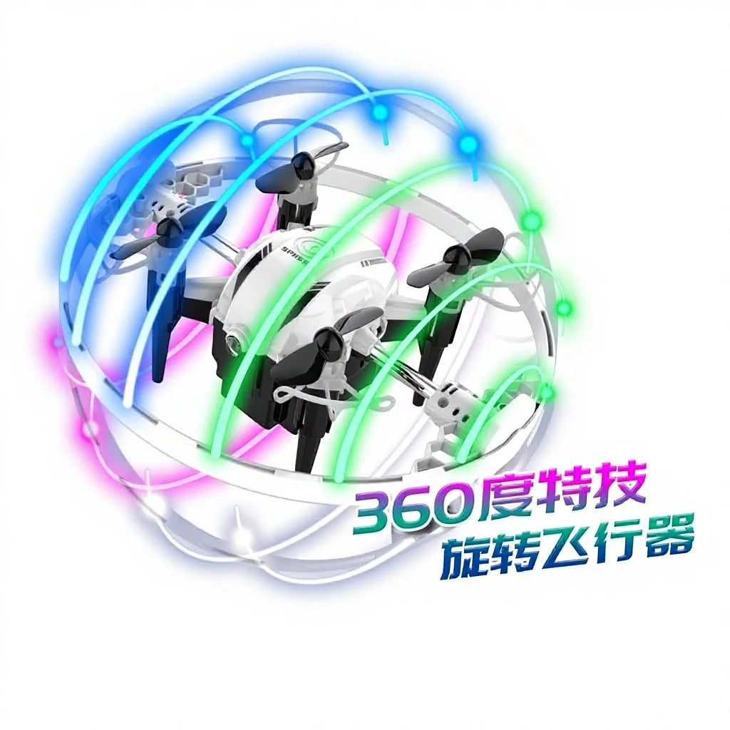 Cross-Border T25 Mini RGB Stunt Light Plastic Children's Drone 360-Degree Flip Flight Remote-Controlled Toy Aircraft