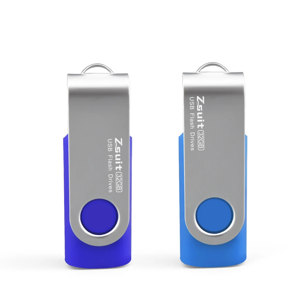 Hot Selling Swivel Metal USB Flash Drive in Various Colors 1GB to 128GB USB 2.0 E14 CE FCC ROHS Certified 9g