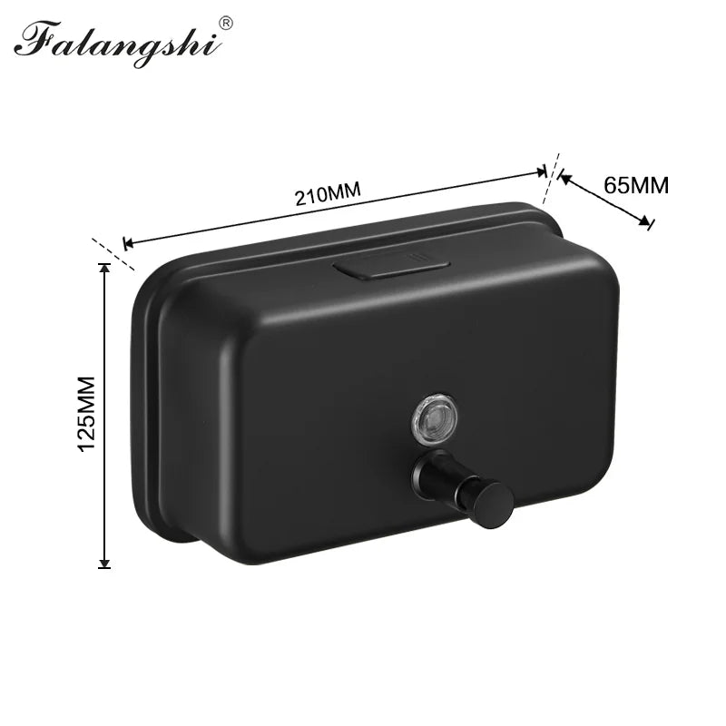 1200ml Liquid Soap Dispenser Wall Mount Manual Bathroom Soap Pump Stainless Steel Hand Soap Shampoo Dispenser WB8608