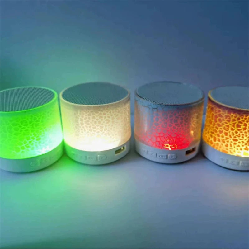 TF Card Slot Wireless Speaker Portable Shower Mini Speaker Small Outdoor Boombox A9 Bt Speakers with Led Light Best Gift for Kid
