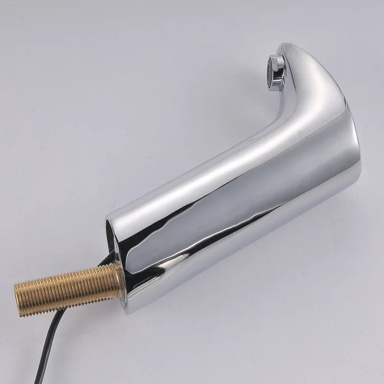 Modern Stainless Steel Deck Mount Waterfall Bathroom Faucet Cold Hot Water Tap for Bedroom Vanity Vessel Basin Faucet