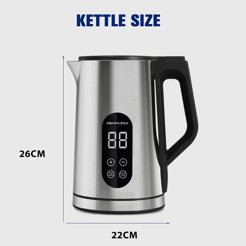 Multifunctional Excellent Modern Electric Kettle  Stainless Steel Design with Temperature Control for Home Tea Coffee Brewing