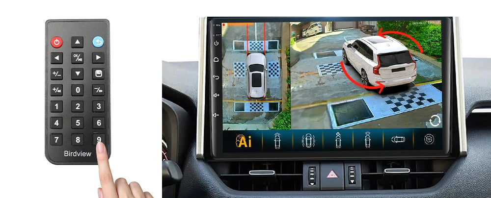 Super Night Vision 1080p 3D Car 360 Around View Camera System With Ai Function