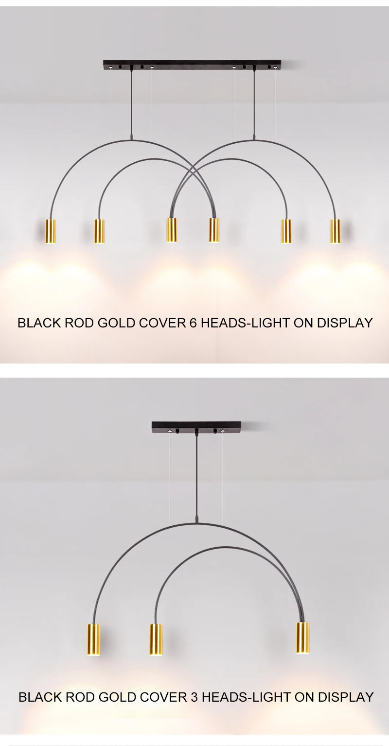 2021 New Restaurant Chandelier Light Luxury Nordic Dining Living Room Table Bar Minimalist Chandelier Simple Modern Light
