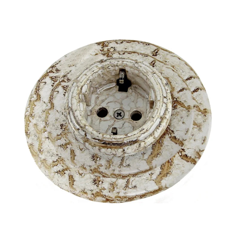 Porcelain  Electrical Wall Socket,Flush-mounted Socket Outlet 240V,16A