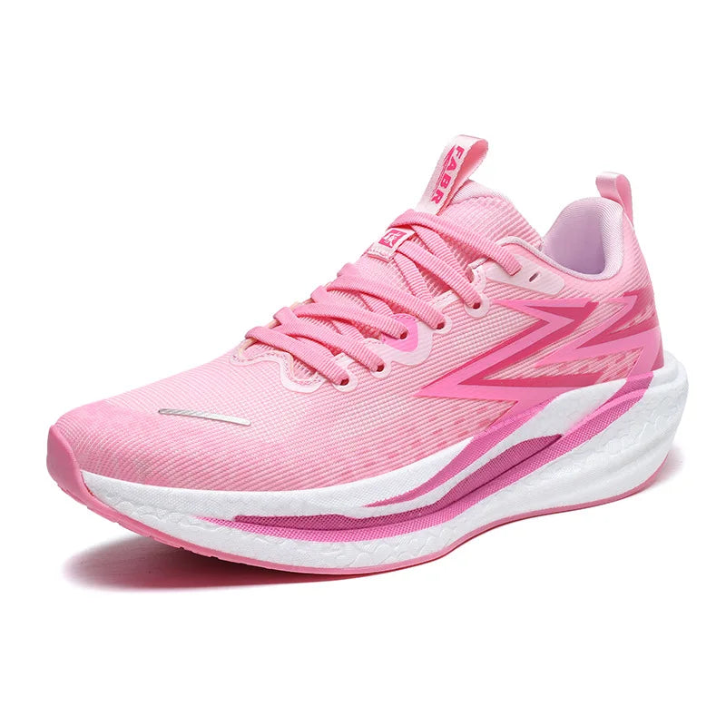 New Pointed Running Shoes Marathon Casual Sports Breathable Mesh Lightweight Lace-Up Closure Unisex Summer Cushioning TPR