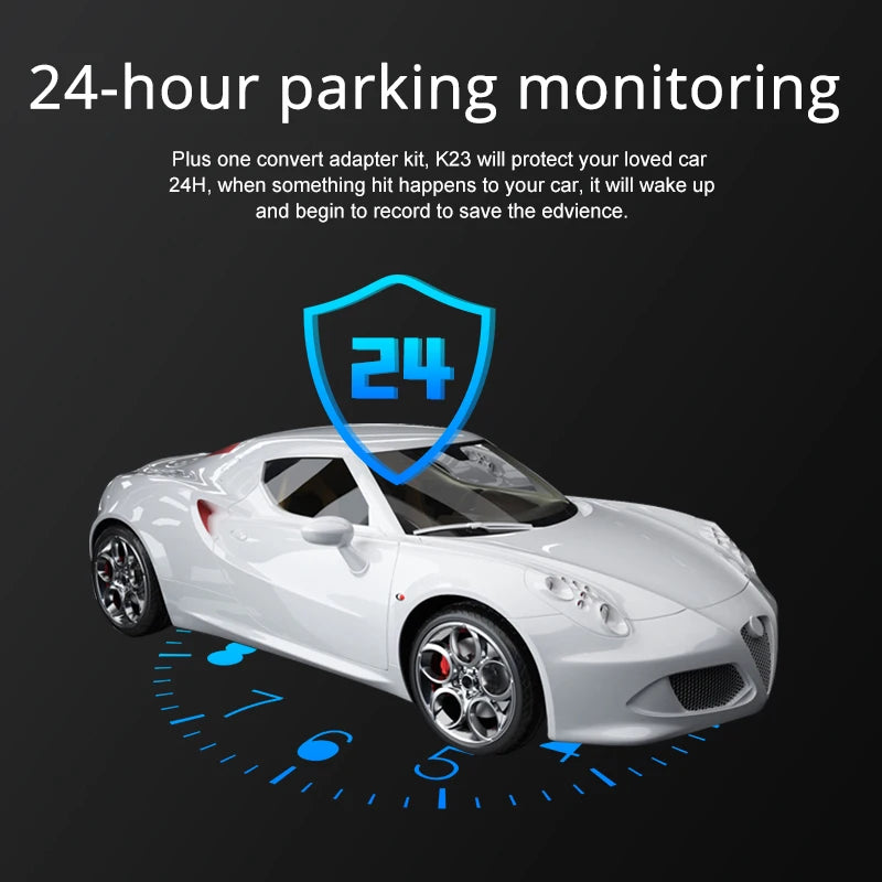 12" Car Play Android Auto Car Black Box Wifi Wireless Carplay Dash Cam 3 Lens Camera Front 2K+rear 1080P Car Video Recorde
