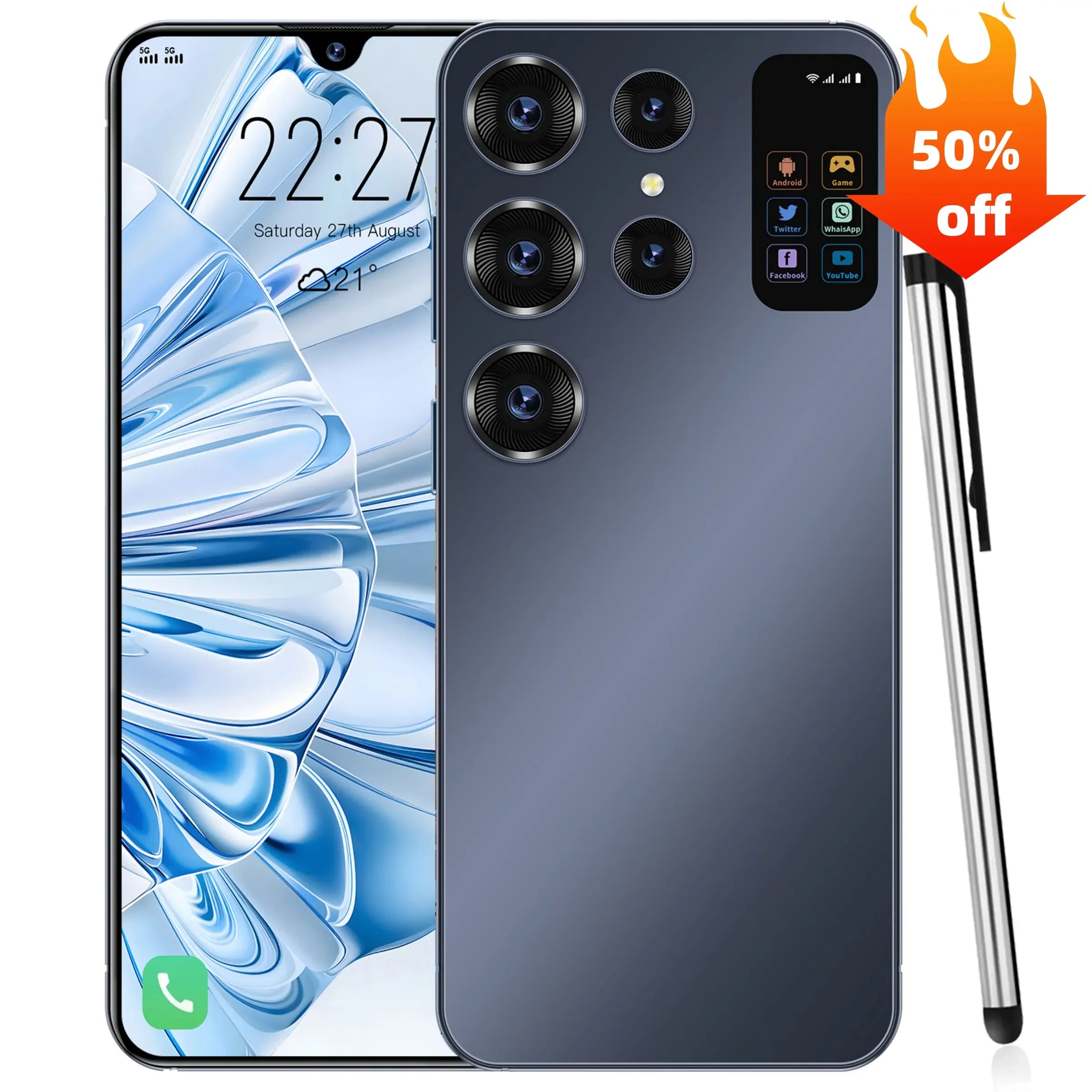 Cellphone SmartPhone S25 Ultra 16GB+512GB Smartphone 7inch Unlocked Dual Card 5G Phones Android 14 Mobile Phones