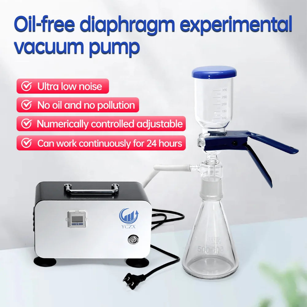 Diaphragm Vacuum Pump 10L/min Disposable Vacuum Filter Bomba De Vacio Biological Medicine Oil Free Vacuum Pump Laboratory