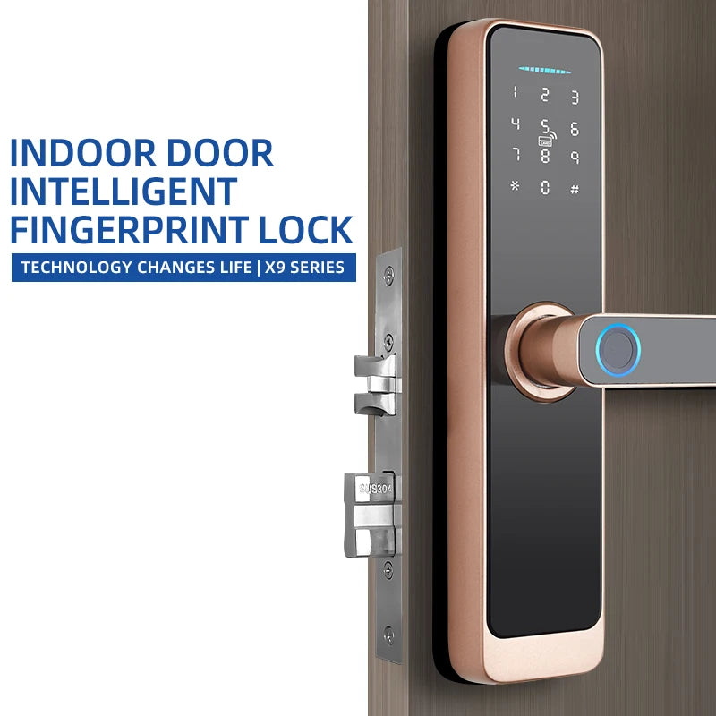 YAGU Multi Point Digital Fingerprint TTLOCK Tuya App Smart Door Lock With Camera  Smart Locks Front Door