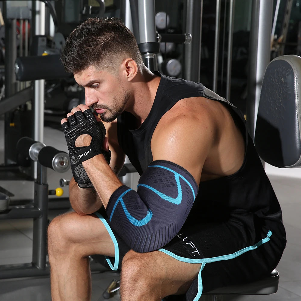Customized Breathable Elbow Sleeves Non-Slip Elastic Sports Running Basketball Tennis Elbow Brace