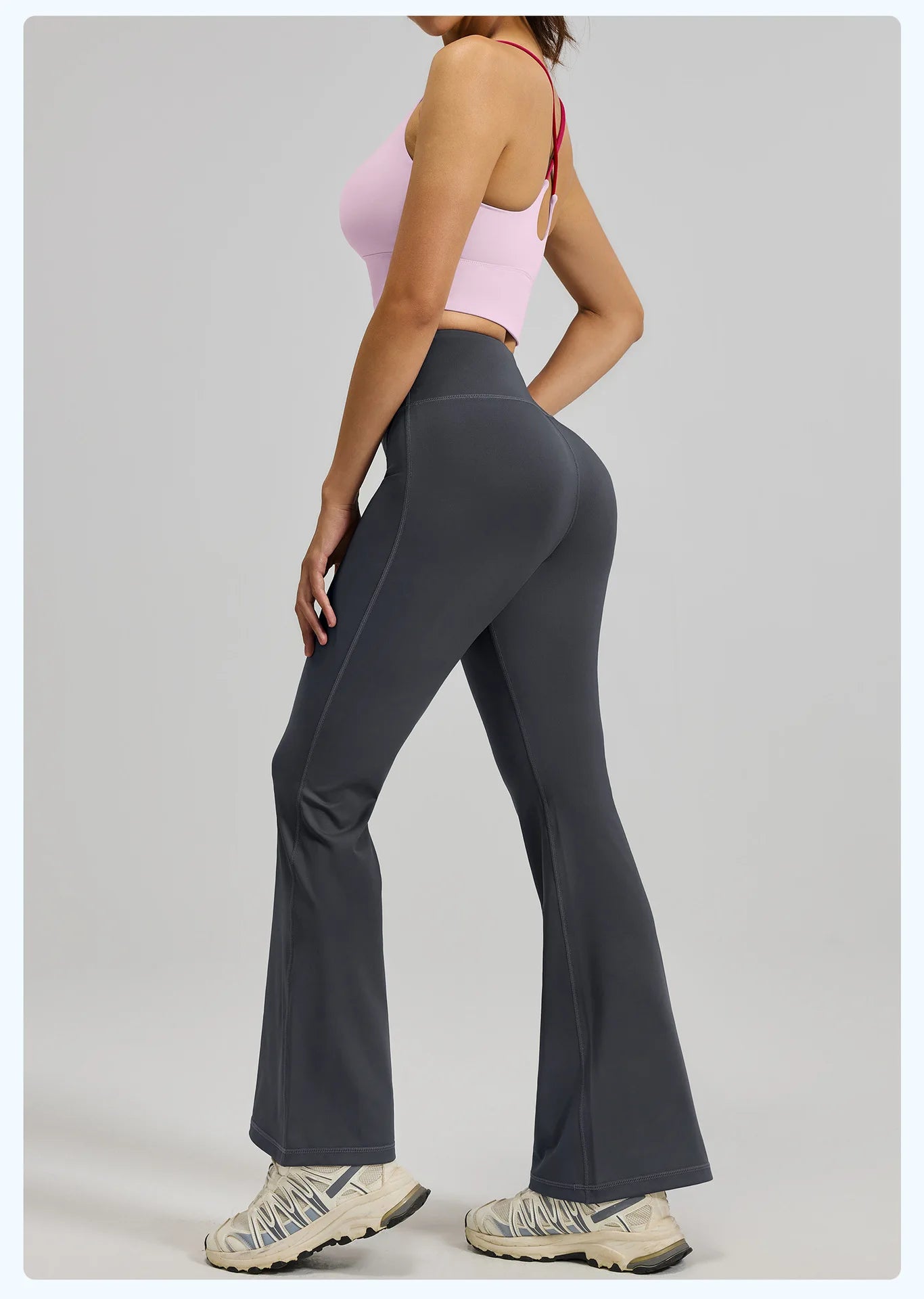 Women's High-Waist Hip-Lifting V-neck Sleeveless Two-Piece Fitness Suit Breathable Slimming Yoga Suit Four-Way Stretch Solid