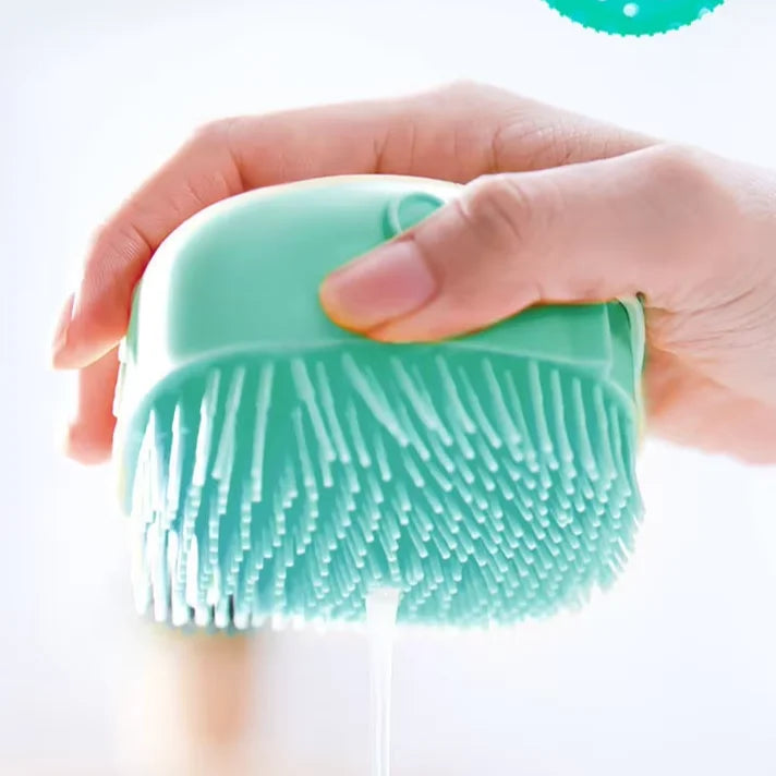 2in1 Pet Bathing Brush Multifunctional Massage Comb Shampoo Shower Gel Silicone Cleaning for Dog Cat All Pet Grooming Supplies