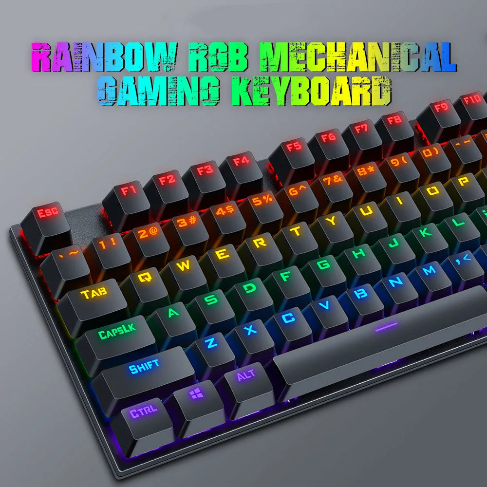 USB Wired RGB Mechanical Keyboard Gaming Spanish Teclado Mechanico Espanol Para PC New Clavier Gamee Gamers Claviers De Jeu
