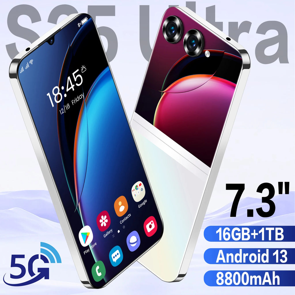 Good Selling Original S25 Ultra+ Mobile Phones Big Screen Android13.0 5G Smartphone 12gb + 512GB Android Phone