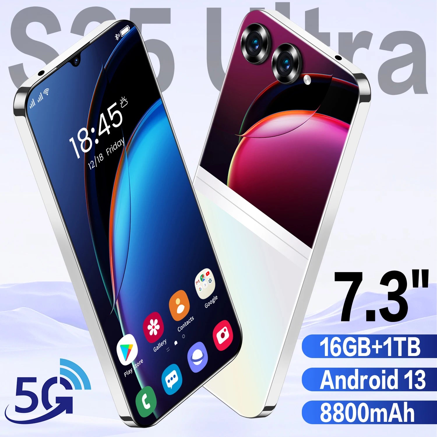 Good Selling Original S25 Ultra+ Mobile Phones Big Screen Android13.0 5G Smartphone 12gb + 512GB Android Phone