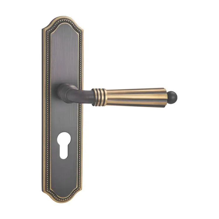 Luxury Villa Brass Handle Magnetic Mortise Door Lock Interior Bedroom Lever Door Handle With Lock