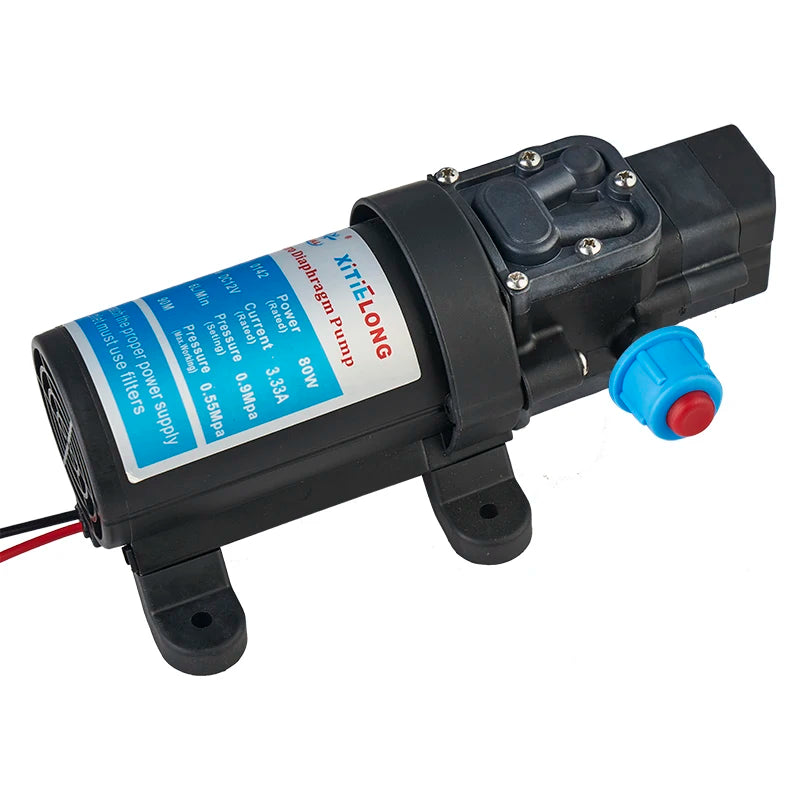 Electric Pressure Washer Pump 24V 80W Portable High Pressure Intelligent Mini Car Water Pump for Auto RV Home Garden Pet Shower