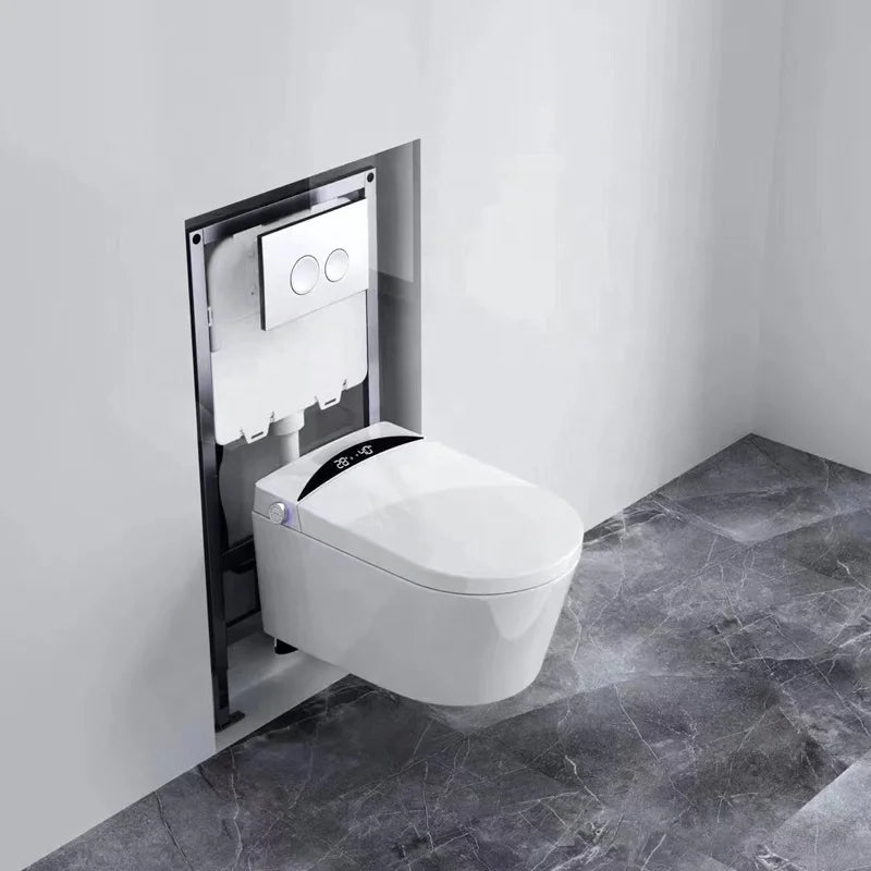 Wall Mounted Automatic Luxury Shower Toilet Wall hang Smart Toilet Bathroom Slim Electronic Toilet