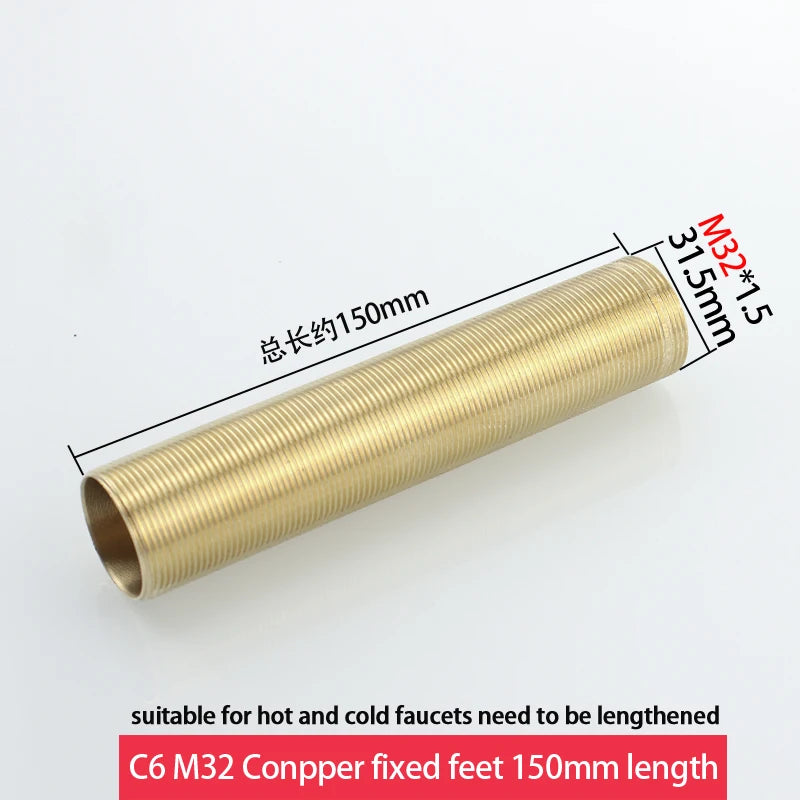 Copper kitchen sink hot and cold faucet accessories base fixed foot screw nut 30 plus filament