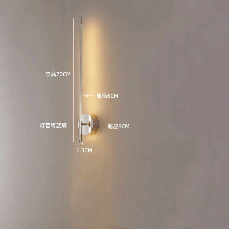 Modern Simple Line Wall Lamps Nordic Living Room Luxury Wall Decor Led Wall Light Creative Aisle Rotating Lam Wall Sconce Lights