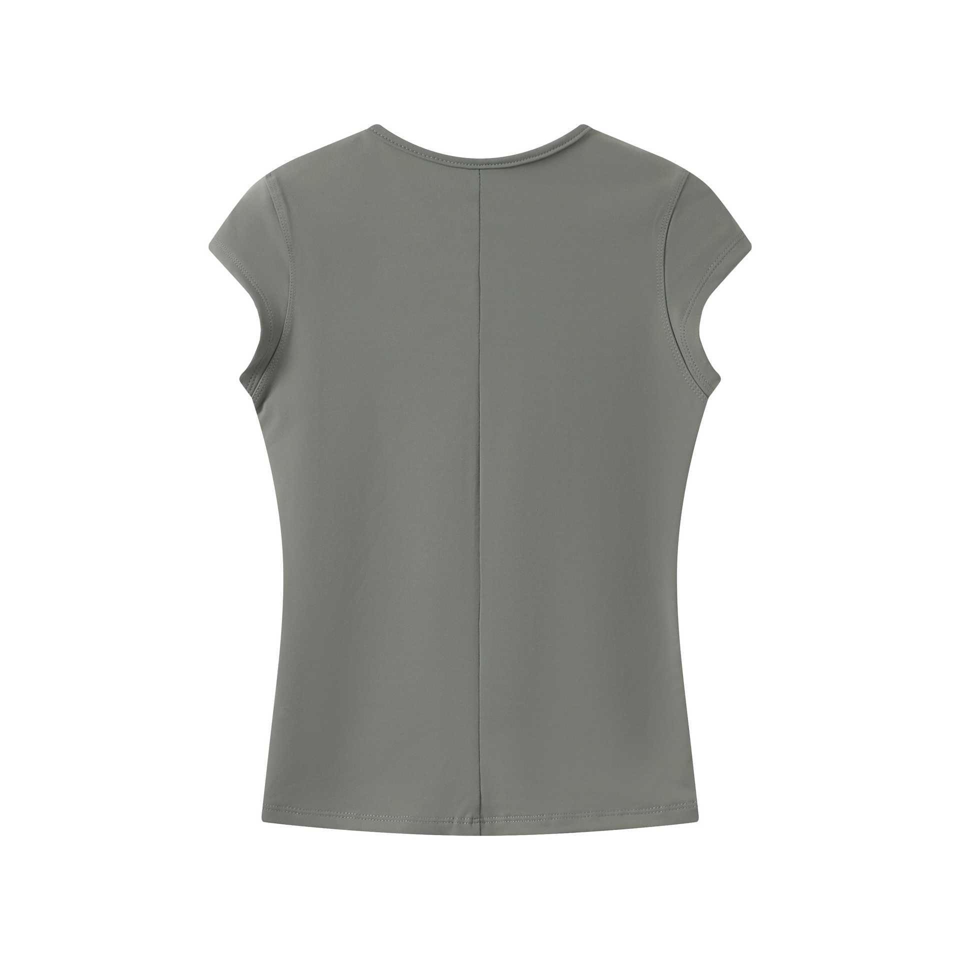 Spot Tankair Sexy Skin-Friendly Nude Elastic Tight Fitness Right Shoulder Small Flying Sleeve T-Shirt Sports Quick-Drying Top