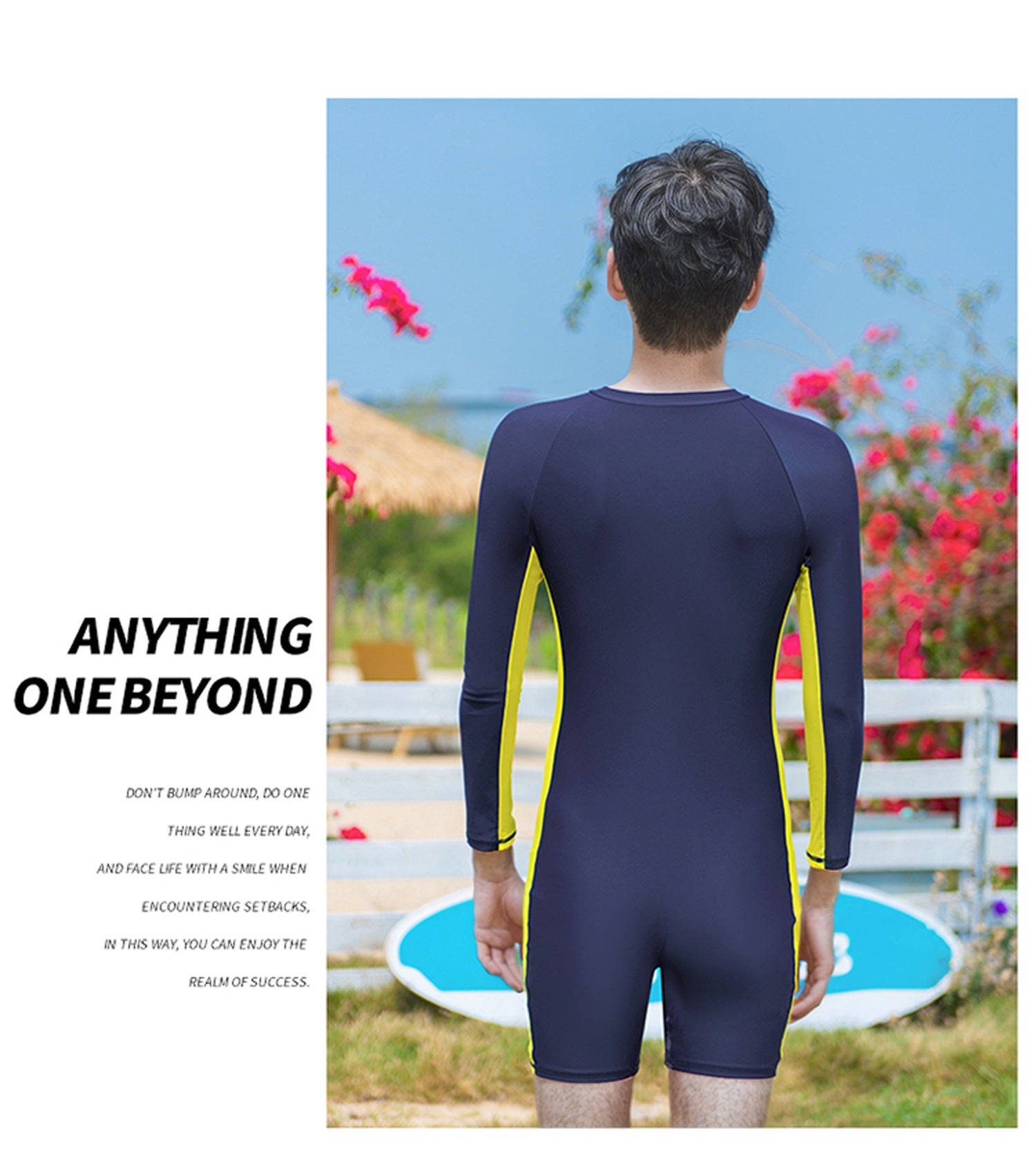 2026 New Men's Long-Sleeved Sun-Protective Quick-Drying One-Piece Swimsuit Men's Quick-Drying Surfing Diving Cross-Border Custom Wholesale