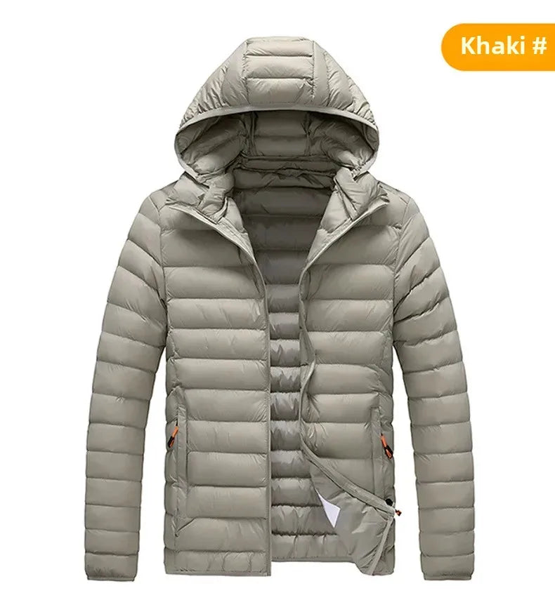 Cross-Border Exclusive Supply for Amazon: Men's 2026 Winter Jacket, Slim Fit, Lightweight Cotton Coat, Thin Multi-Color Quilted Cotton Clothing