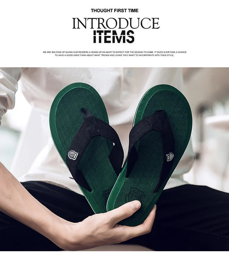 Factory wholesale summer men's beach shoes flip-flops leisure trend sandals wholesale pinch feet non-slip foreign trade explosions