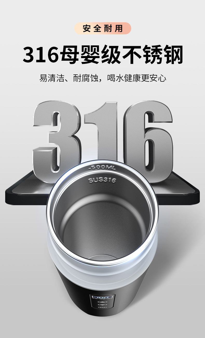 Car heating water cup 2024 new 12v24v universal usb insulation integrated size truck heating water cup