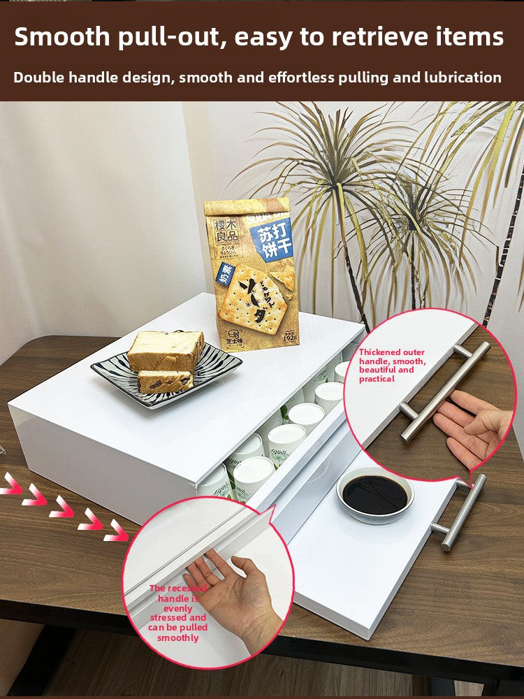 Kitchen Pull-out Tray Microwave Oven Rack Drawer Board Countertop Storage Organizer For Home Appliance Space Saving