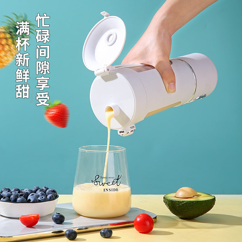 New high-end cross-border juicer household crushed ice juice cup portable rechargeable juicer outdoor 12 knife wireless