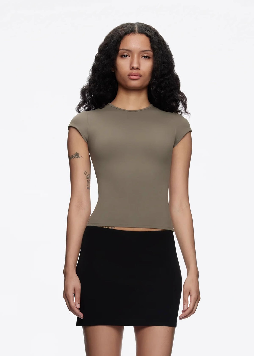 Spot Tankair Sexy Skin-Friendly Nude Elastic Tight Fitness Right Shoulder Small Flying Sleeve T-Shirt Sports Quick-Drying Top