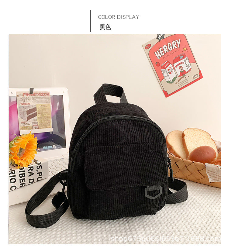 Wholesale/Mini Backpack ins Super Hot Cute OL Commuter Small Cosmetic Bag Striped Textured Student All-match Schoolbag