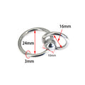 24/28mm Piercing Jewelry Shady Ring Collar Double Ring Pure Titanium Steel Male Piercing Large Inner Diameter Piercing Jewelry PA Ring