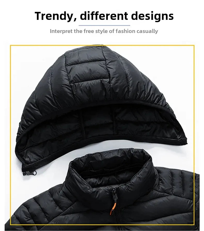 Cross-Border Exclusive Supply for Amazon: Men's 2026 Winter Jacket, Slim Fit, Lightweight Cotton Coat, Thin Multi-Color Quilted Cotton Clothing