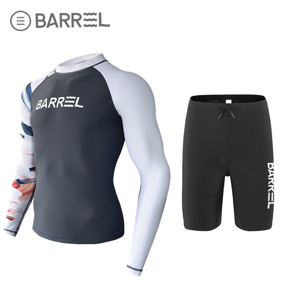 Sun Protection Swimsuit Men's Surfing Suit Split Quick-Drying Tight Jellyfish Suit Snorkeling Suit Wetsuit Full Body Long-Sleeved Trousers