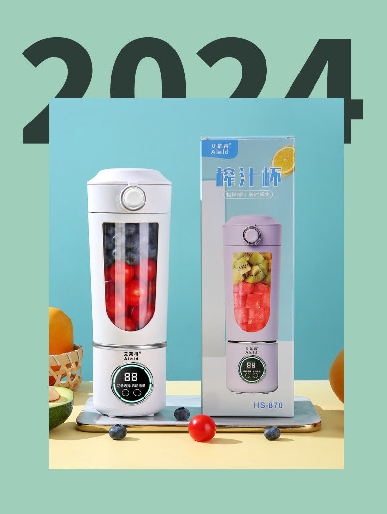 New high-end cross-border juicer household crushed ice juice cup portable rechargeable juicer outdoor 12 knife wireless