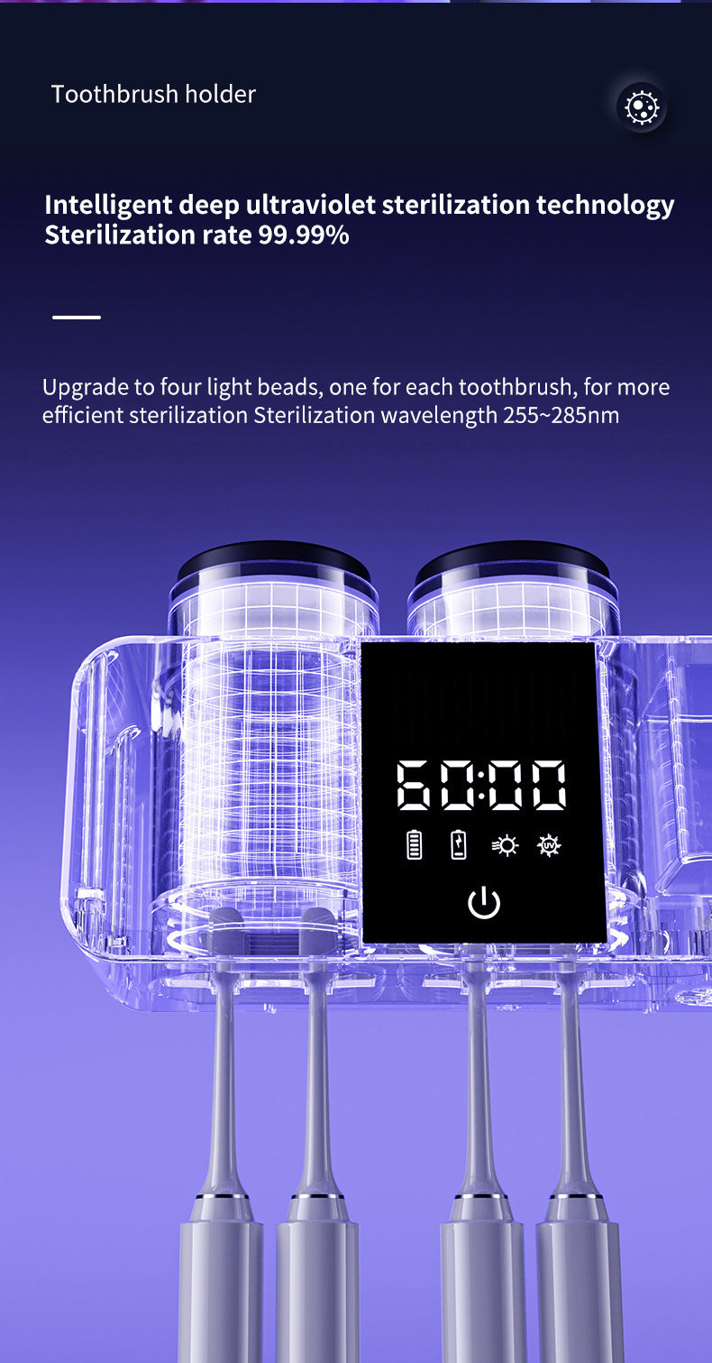 olovvs Smart Toothbrush Sterilizer UV Sterilization Electric Drying Hole-free Mouthwash Cup Toothpaste Rack