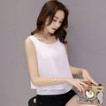 Chiffon Camisole Women's All-match Outer Wear Inner 2025 Summer Loose Slimming plus size Sleeveless Base Top