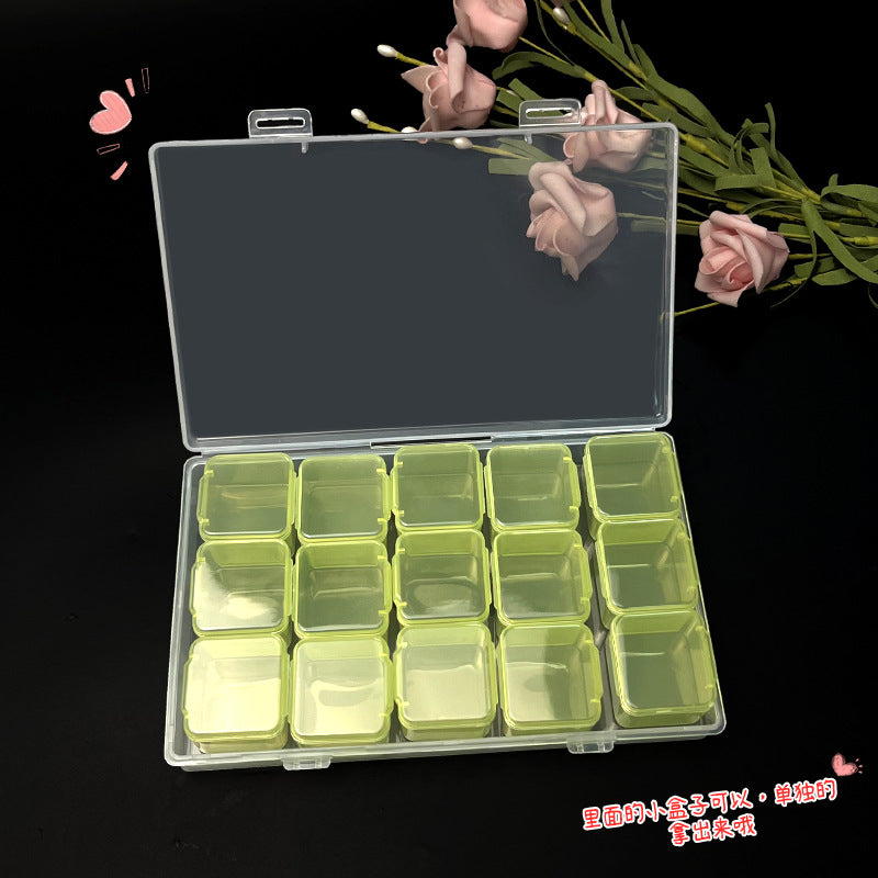 Jewelry Box Jewelry Storage Box Anti-oxidation Box Earrings Card Transparent Multi-compartment Portable Multifunctional Storage Box