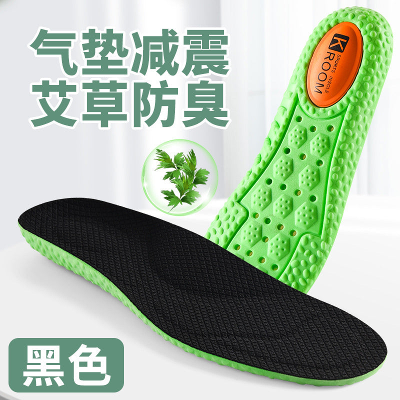 Manufacturer Wholesale Zoom Sports Insoles for Men Boost Popcorn Military Training Shock-Absorbing Breathable High-Elastic Insoles