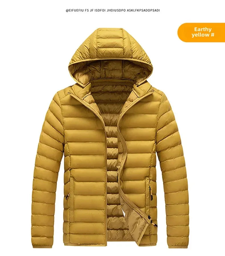 Cross-Border Exclusive Supply for Amazon: Men's 2026 Winter Jacket, Slim Fit, Lightweight Cotton Coat, Thin Multi-Color Quilted Cotton Clothing