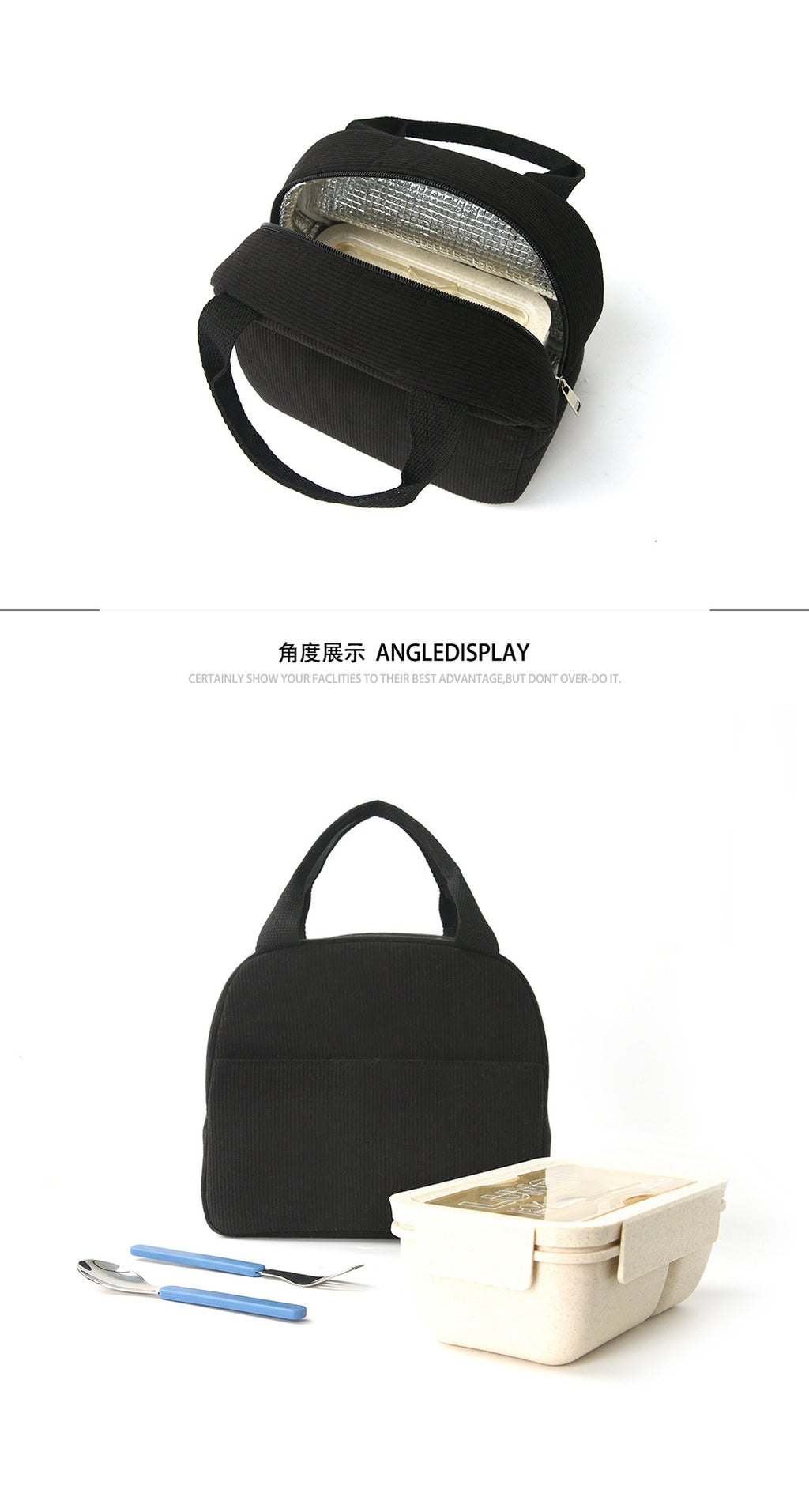 Cross-border Explosions Portable Lunch Bag Insulation Bag Lunch Box Bag Lunch Bag with Rice Bag Lunch Box Storage Bag for Work and School