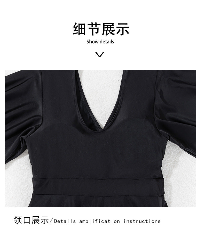 Swimsuit Women's Conservative Conjoined Flat Corner Belly-Covering Slimming Mom Swimsuit plus size Loose Hot Spring Swimsuit for Middle-aged and Elderly