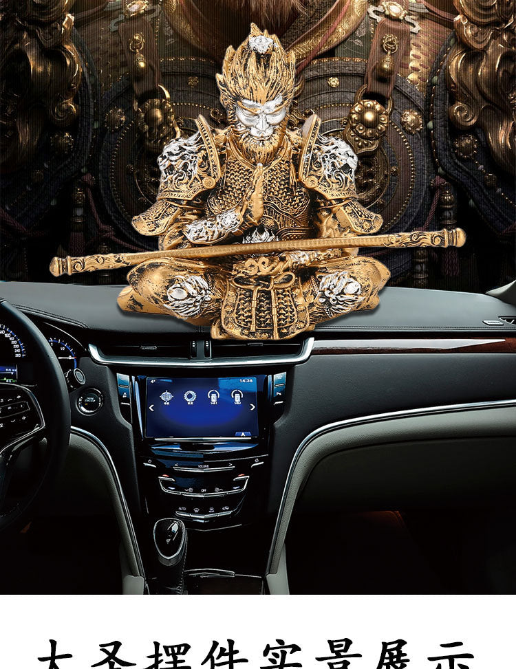 Black God Monkey King Monkey King Car Victory Car Ornaments Accessories Central Console Decoration Men's Car Handwork