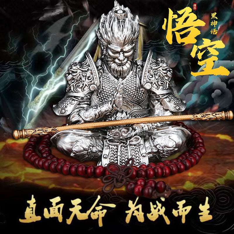 Black God Monkey King Monkey King Car Victory Car Ornaments Accessories Central Console Decoration Men's Car Handwork