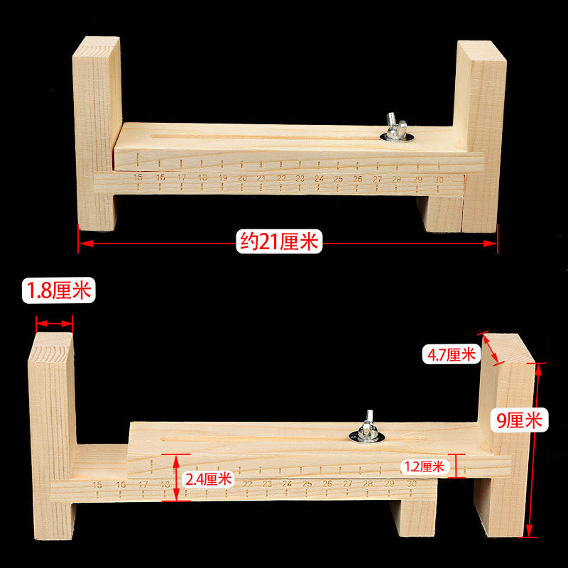 Bracelet Rope Treader Handmade DIY Red Rope Hand Rope Holder Wooden Frame Jade Line Necklace Rope Hair Hand Rope Tool
