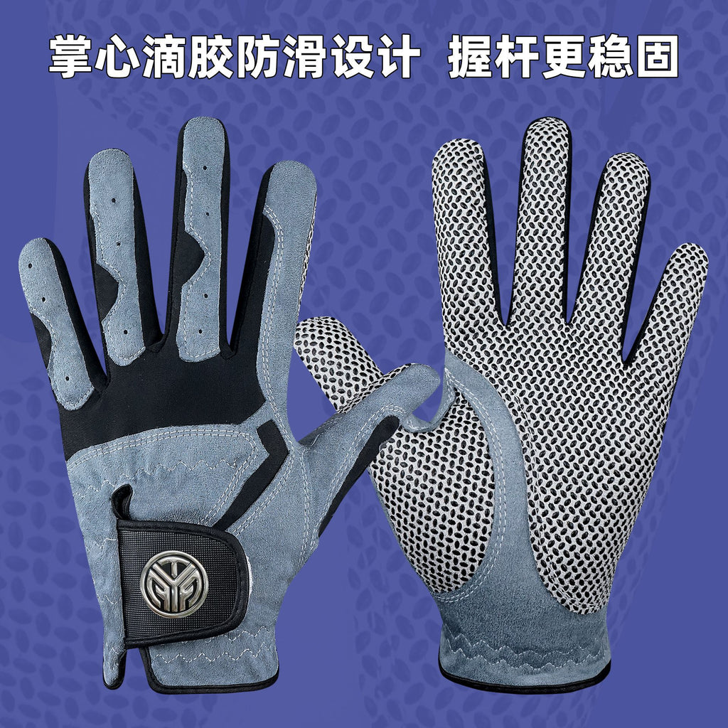 Genuine Tygolf Golf Gloves for Men, Microfiber Cloth, Non-Slip, Breathable, Wear-Resistant, Washable Golf Gloves